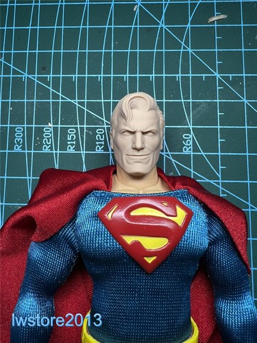 1:12 Smile Superman Clark Kent Head Sculpt Carved For 6" Male Action Figure Body - Picture 4 of 6