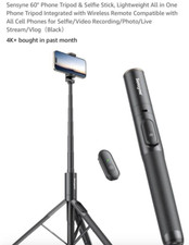 60" Phone Tripod  Selfie Stick, Lightweight All in One Phone Tripod Integrated