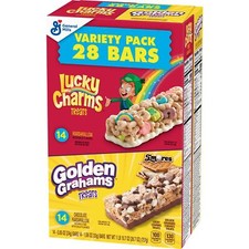 Golden Grahams Breakfast Cereal Treat Bars Variety Pack Kids Snacks 28 ct
