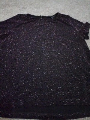 New Look Purple Sparkly Top UK Size 10 Festival Summer Fancy (BG20) - Image 1 of 4