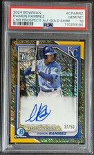 2024 Bowman Chrome Gold Shimmer Refractor Ramon Ramirez Auto/50 PSA 10