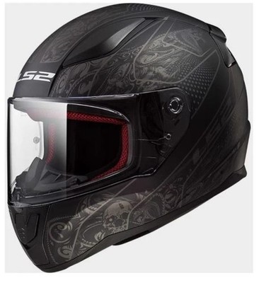 NEW LS2 Rapid Crypt Full Face Helmet Matte Black 2XL XXL DOT ECE