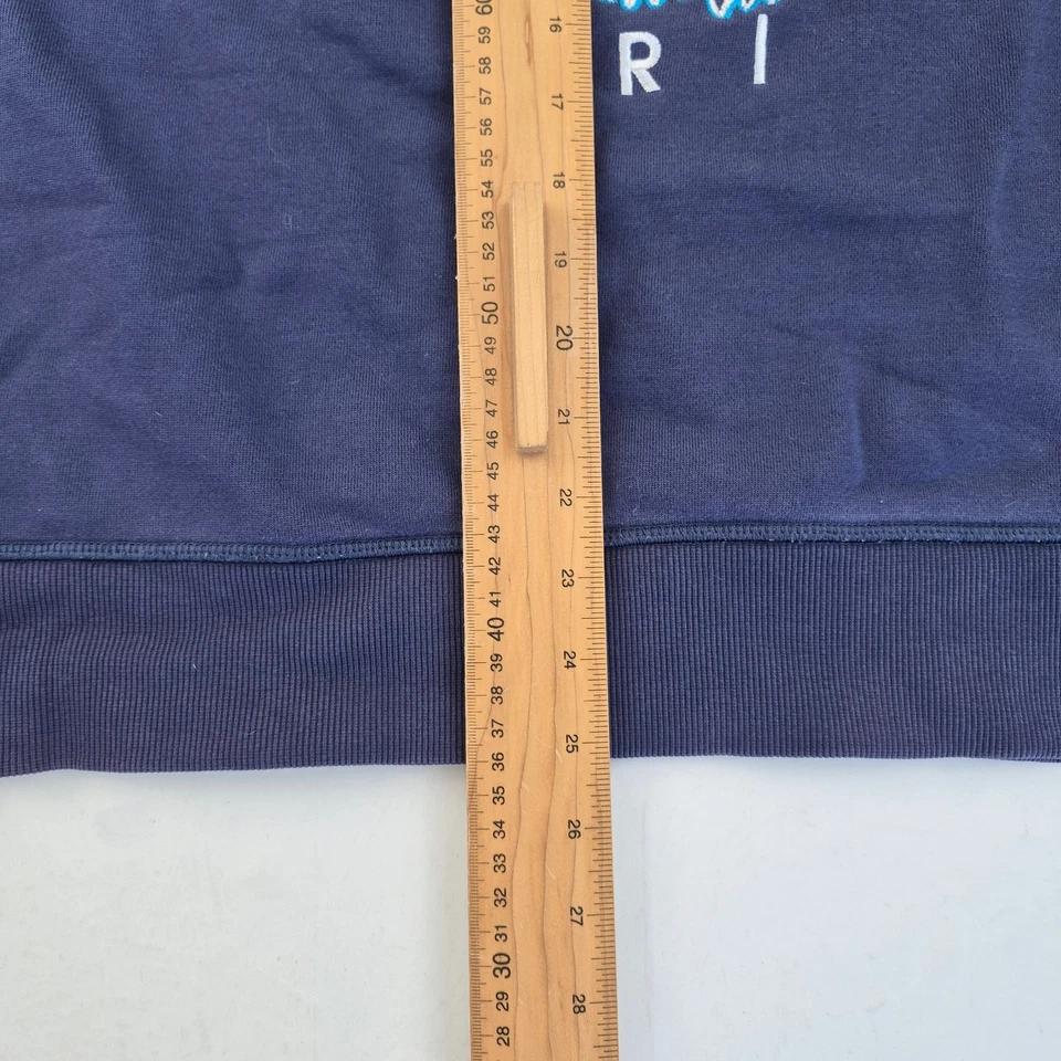 KENZO Sudadera Azul Medio Para Hombre Mezcla de Algodón Bordado Tigre - Imagen 3 de 4