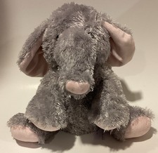 Melissa  Doug Gray And Pink Elephant Plush Stuffed Animal Toy 13 Inch EUC