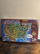 Children's Map Of United States Of America  Giant 500 Piece Jigsaw Puzzle New