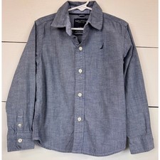Nautica Long Sleeve Button Up Shirt Boy's Size Large 7