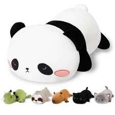 Weighted Panda Plush Toy - Soft Stuffed Animal Pillow Gift for Kids 9.8