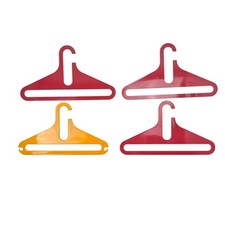 Red MCM Atomic Space Age Clothes Hangers Danilo Silvestrin Wings Over the World