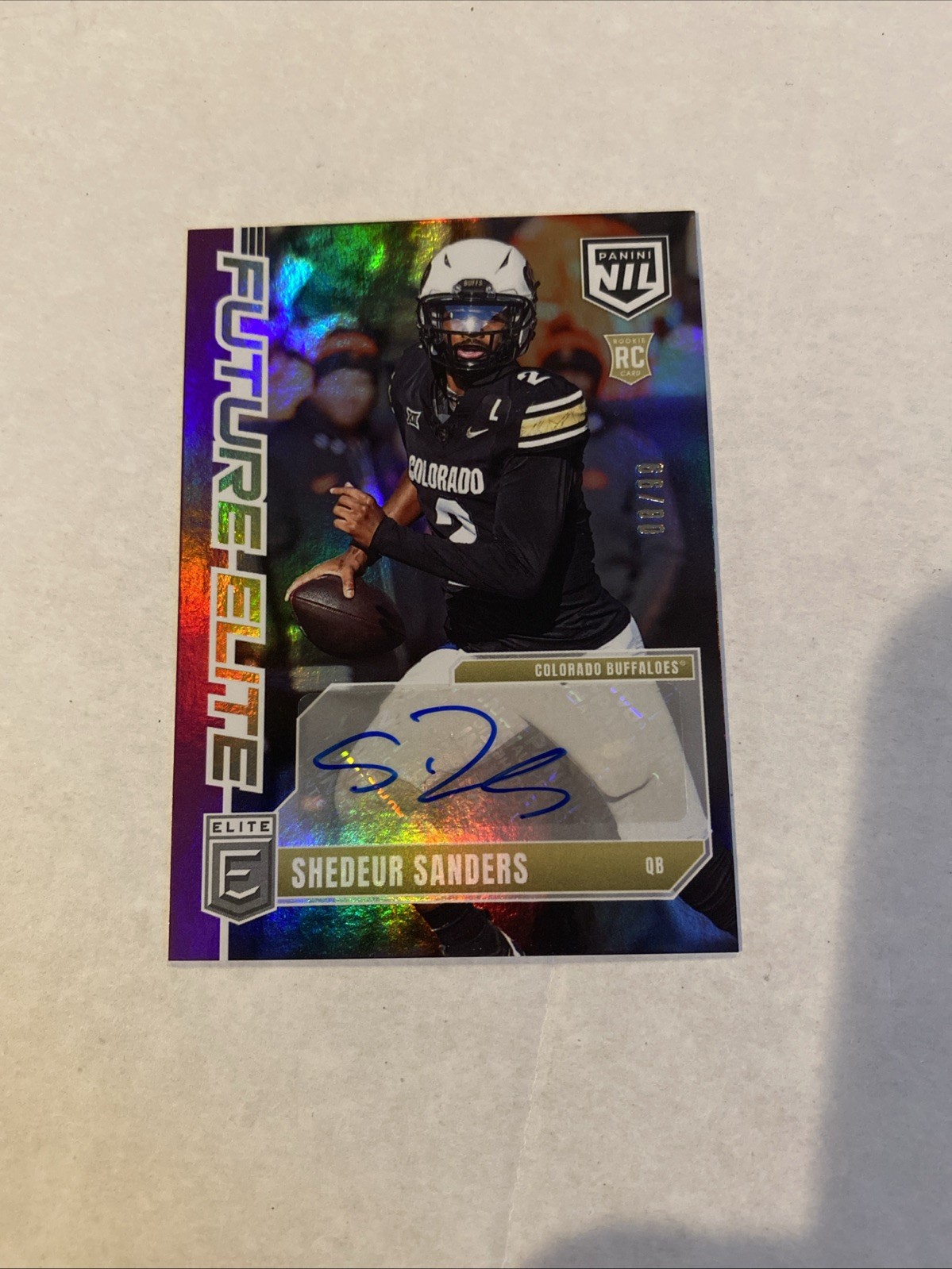 Shedeur Sanders 2025 Elite "Future Elite Rookie Auto" #d 8/99 Cleveland Browns