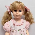VINTAGE CHATTY CATHY DOLL 20” WITH RED-BLONDE PIGTAILS DOLL REDRESSED TLC DOLL