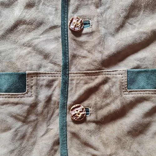 VEST VINTAGE VERA PELLE TRACHTEN OKTOBERFEST LEATHER MENS US 40 EU 50 image 5