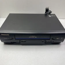 PANASONIC VCR Player No Remote Control PV-V4022-A  Video Cassette VHS Blue Line