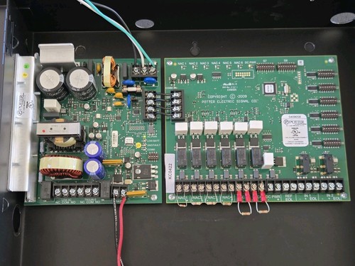 POTTER PSN-106 10 AMP 6 CIRCUIT POWER SUPPLY - BLACK - PRE-OWNED FUNCTIONAL COND