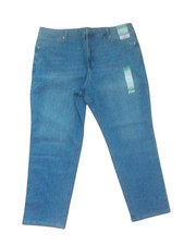 NWT TERRA  SKY Light Wash Blue Denim High Rise Straight Leg Jeans Sz 20W