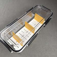 Toploader Storage Box, Trading Card Storage Box with 3 Dividers, Hard Plastic