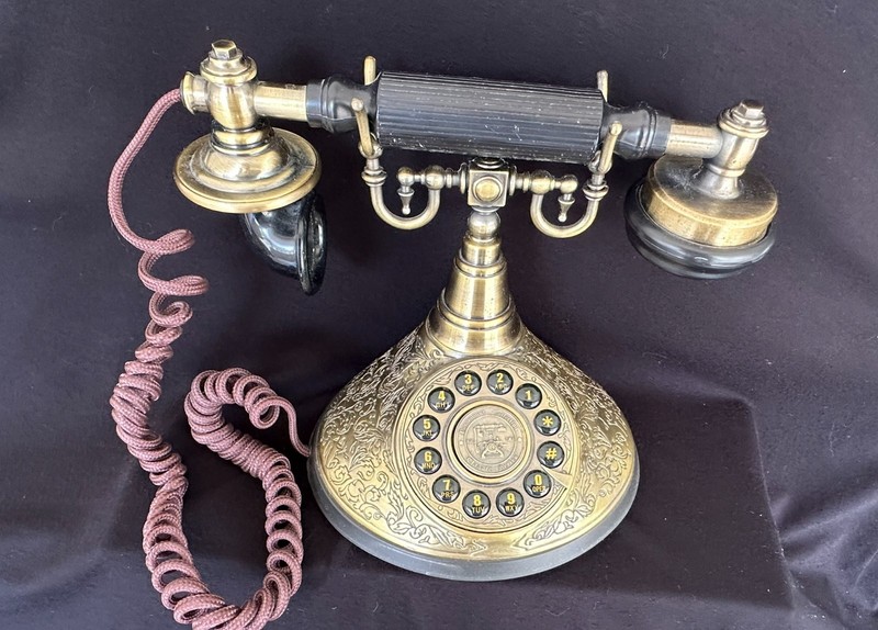Vintage Replica of a 1935 French Versailles Style Telephone-Bronze Finish