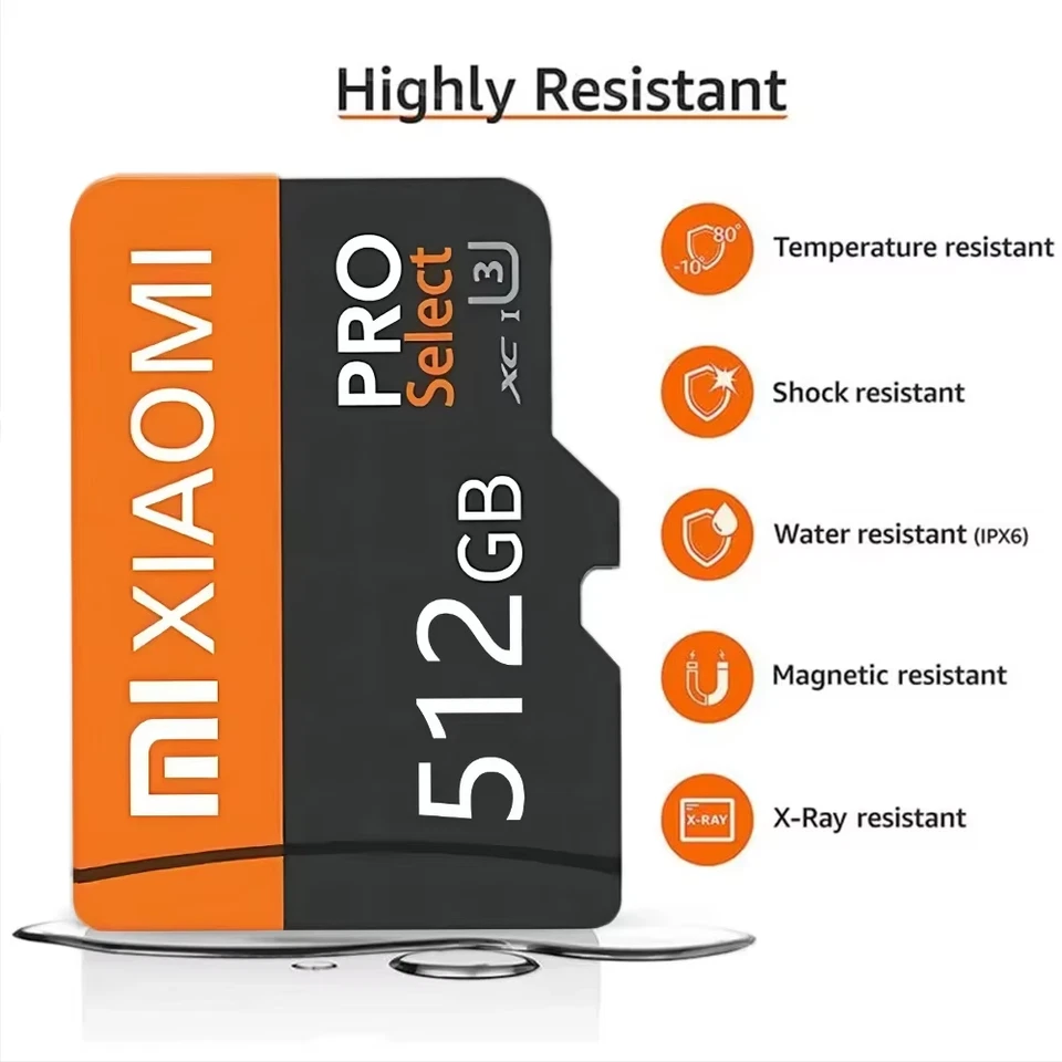 Scheda Memoria Xiaomi 128GB 256GB 512GB 1/2TB SD/TF Alta Velocità Archiviazione - Immagine 4 di 4