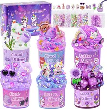 6 Pack Slimes, Purple Slime for Kids, Butter Cloud Slime Kit for Girls Ages 8-12