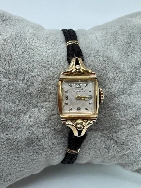 Reloj mecánico vintage para dama Girard Perregaux 17 joyas 14K GF piezas/reparación Foto 2 de 4