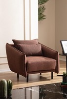 Sessel Einsitzer 1 Sitz Stoff Stuhl Wohnzimmer MöBel Textil Neu Braun