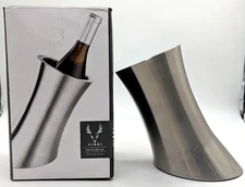 *SEE DETAILS* Viski Convex Wine Chiller Stainless Steel