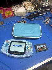 Backlit IPS Nintendo Gameboy Advance Pokémon GBA Cartridge Squirtle V5 1800 MAH