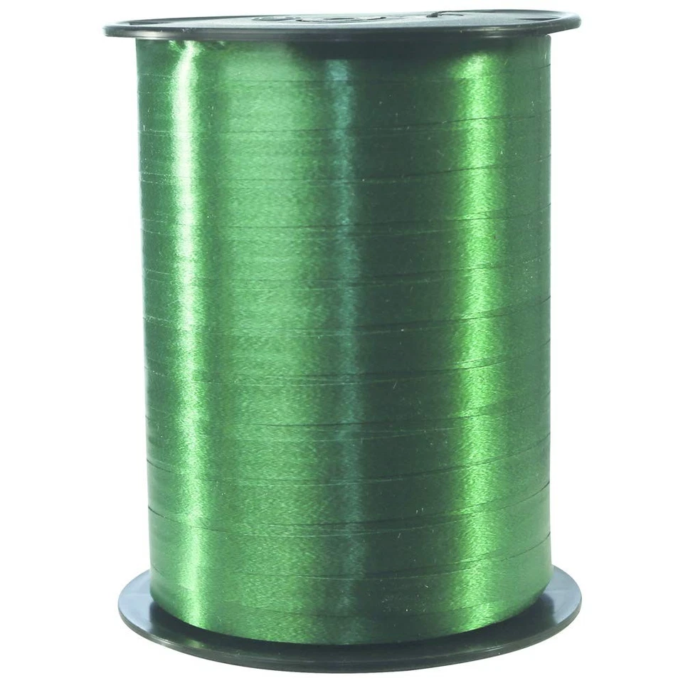 601774C - Une bobine de Ruban Bolduc Lisse - 500mx0,7 cm - Vert Bouteille - Photo 1/2