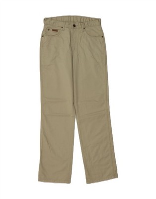 WRANGLER Mens Straight Casual Trousers W30 L32 Beige Cotton CV25