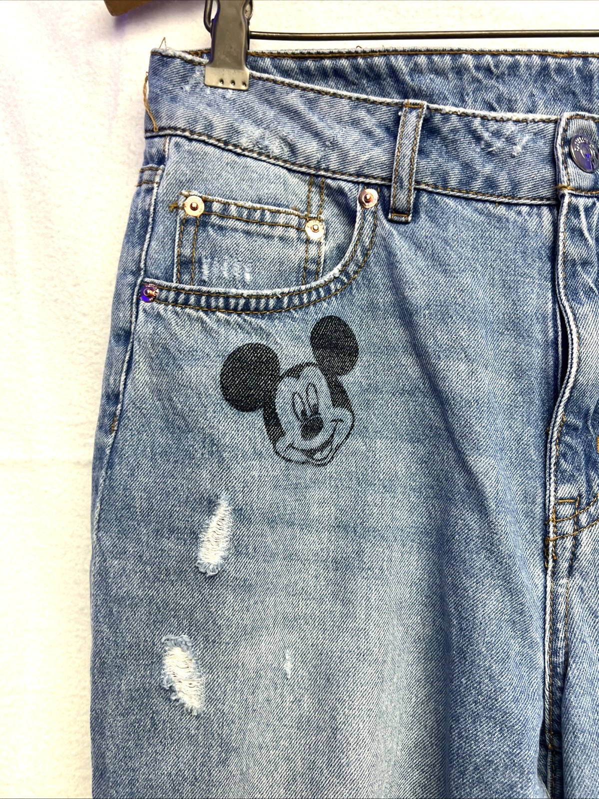 Disney Mickey Mouse Divided H&M Jeans Women’s 8 Mom High Ankle SHIPS FREE thumbnail 2