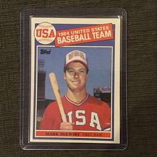 Topps Mark McGwire 1985 USA Baseball Team Card #401. Great condition. Good color