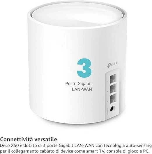 TP-Link Deco X50 (Unità Singola) WiFi 6 Mesh AX3000 - Aggiuntiva per Rete Esiste - Immagine 2 di 4