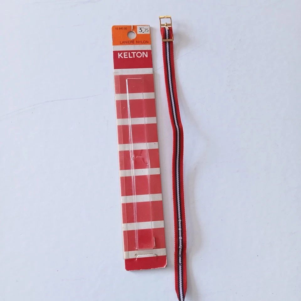 KELTON Bracelet montre vintage femme en nylon Année 80 - Photo 3/4