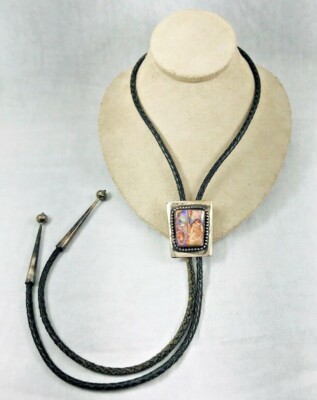 Jerry Cowboy? Navajo Sterling & Jasper? Leather Bolo