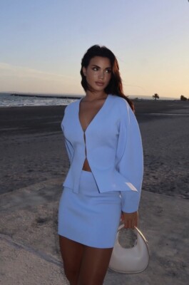 Zara Cardigan Set NWOT Zara Cable Knit Orange Set Crop Top Short