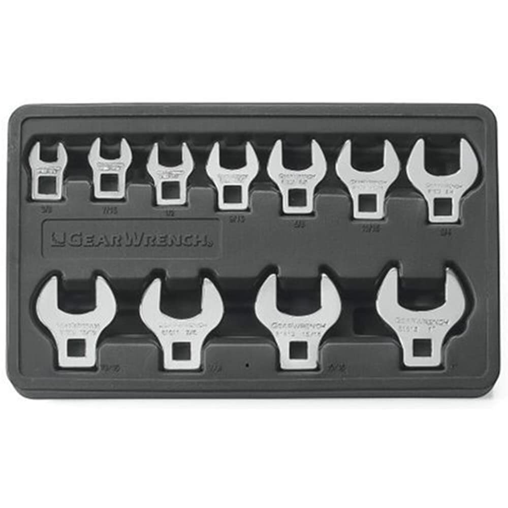 GEARWRENCH Ratcheting Crowfoot Metric Wrench Set Crows Feet Wrenches