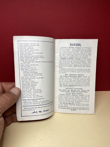1920’s Mr Foster’s Tourist Travel Info Booklet Directory 32 Pages Havana Cuba - Picture 4 of 12