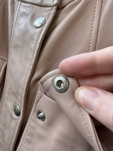 BELSTAFF WOMENS ITALY PINK LEATHER BIKER MOTO JACKET SIZE 40 - Picture 22 of 23