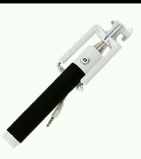 Extendable Handheld Wired Remote Shutter Selfie Stick Monopod For iPhone Samsung