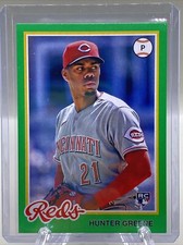2022 Topps Archives Base Green #153 Hunter Greene RC /125 SP Cincinnati Reds