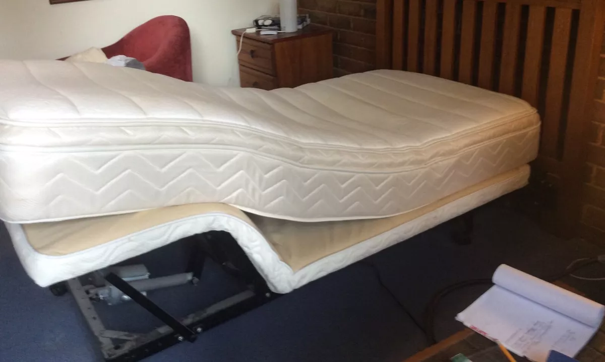 Craftmatic electric adjustable bed frame mattress and headset