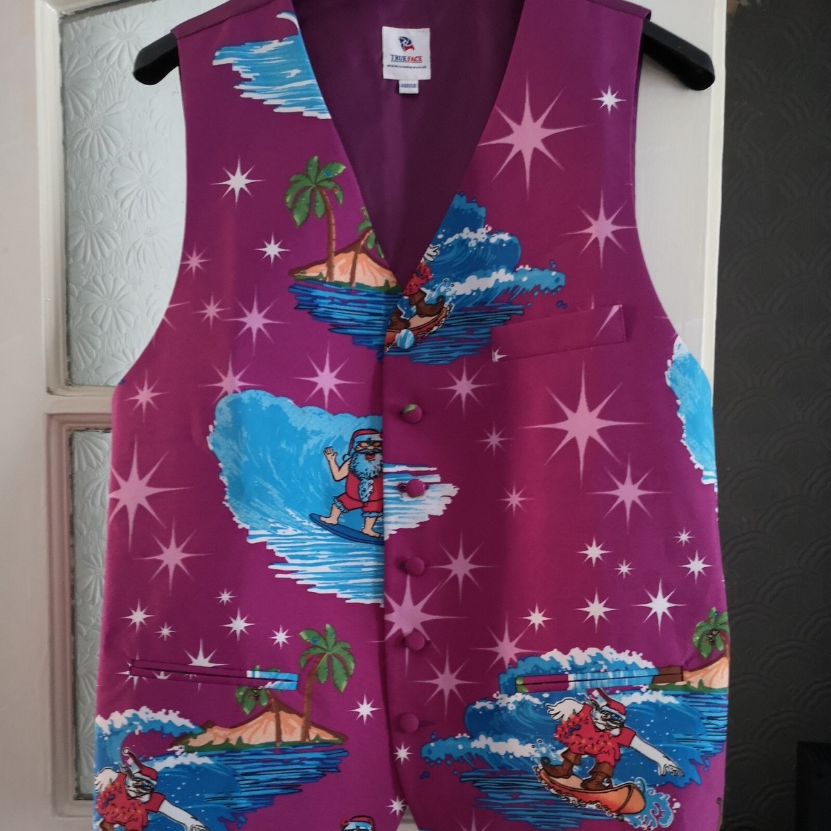 Purple Xmas Waistcoat Christmas Waistcoat Snowman Waistcoat Mens