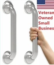 AmeriLuck 12 inches Stainless Steel Bath Grab Bar (2 Pack) 500Lb Brushed Nickel 