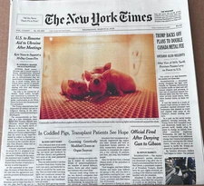The New York Times Newspaper March 12 2025 TRUMP backs off Vow of 50% Tariff NYT
