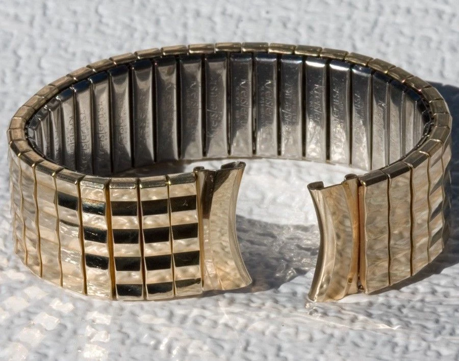 Kreisler EE. UU. 1960 Bulova Accutron tamaño 17,3 mm correa de reloj vintage llena de oro Foto 3 de 4