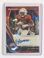 BJ Emmons 2021 Prizm Draft Red Ice Prizms Auto RC FAU Owls Alabama 