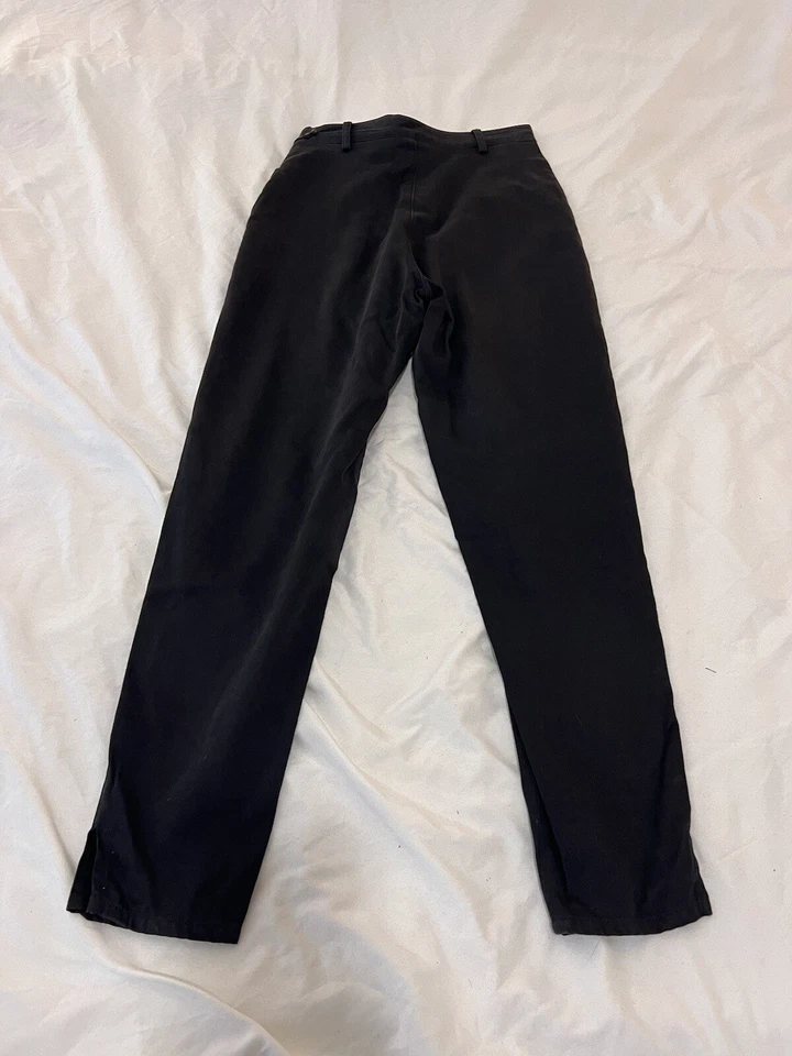 Винтажные брюки Mondi размер 4 США черные льняные укороченные 1980-е 353 - Изображение 4 из 4