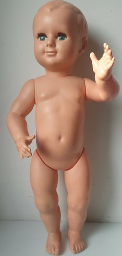 Petitcollin Grand Poupon baigneur jambe droite 63 cm made in France bébé poupée - Imagen 2 de 18