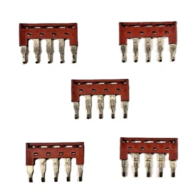 INTERNATIONAL CONNECTOR DIN Rail Terminal Block Jumpers 5 Quantity DSS4N-05P Dinkle 10 AWG 5 Pole DK4N
