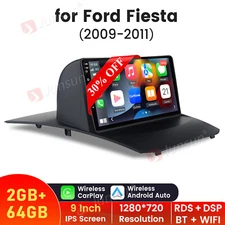 2+64GB Android14 Car Stereo Carplay Radio GPS BT WIFI For Ford Fiesta 2009-2011