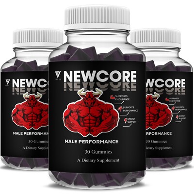 (3 Pack) Newcore Male Performance Gummies, New Core Max Formula (3 Month Supply)